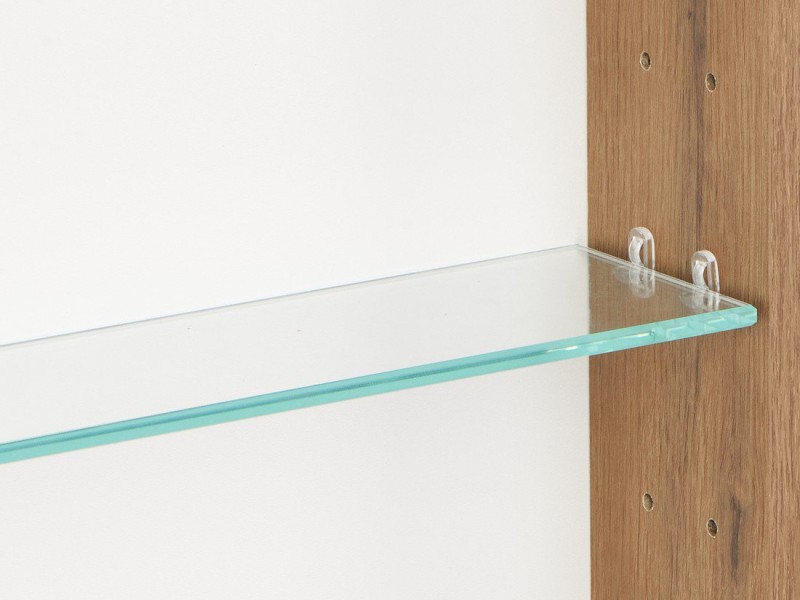 Зеркальный шкаф Акватон Сканди 55 см, 1A252102SDZ90, подвесной, белый/дуб рустикальный