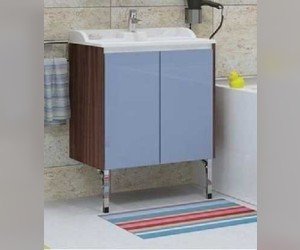 Тумба Акватон ФАБИА 65 М 1A159601FBAB0, голубой/ясень