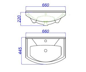 Раковина Aqwella Элеганс 650, 4620008192475