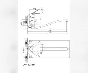 Смеситель D&K Rhein Lessing DA1323341 для ванны и душа