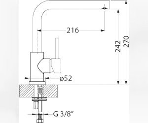 Смеситель для кухни Alveus Fluid Monarh Bronze, бронза, 1134844