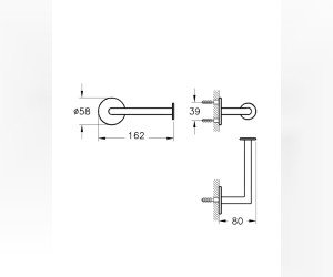 Держатель туалетной бумаги Vitra Origin цвет хром, A44887