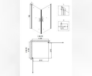 Душевой уголок Niagara Nova 100 х 100 см, профиль хром, стекло прозрачное, NG-6604-08