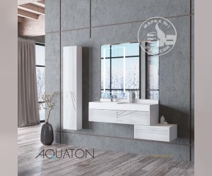 Комод Акватон Сакура 60, 1A220403SKW80, белый глянцевый/ольха наварра