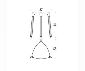 Табурет Colombo Black & White B9988.EPB