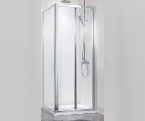 Душевой уголок Bravat Riffle BS090.2123A, 90 x 90 х 200 см, двери складные стекло прозрачное, хром