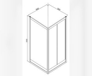 Душевой уголок Bravat Riffle BS090.2123A, 90 x 90 х 200 см, двери складные стекло прозрачное, хром