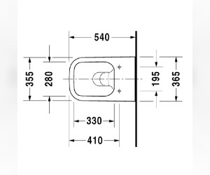 Подвесной унитаз Duravit Happy D.2 Plus 2222098900 36.5 x 54 см безободковый, с креплением Durafix, цвет антрацит матовый