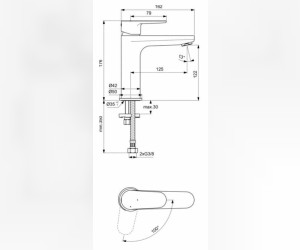 Смеситель Ideal Standard Cerafine Model O для раковины, хром, BC700AA