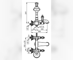 Смеситель для ванны и душа Emmevi The One 98011VSWCR, хром