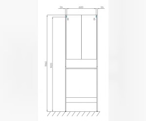 Шкафчик Акватон Лондри 65 см для стиральной машины, белый, 1A260503LH010