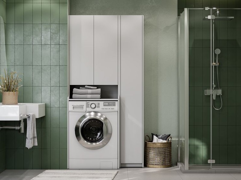 Шкафчик Акватон Лондри 65 см для стиральной машины, белый, 1A260503LH010