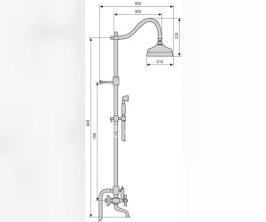Душевой комплект Emmevi 1261118OR, золото