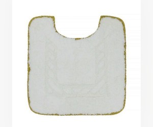 Коврик для WC Migliore Complementi, белый, узор 2, тесьма золото, 60 х 60 см, 29609