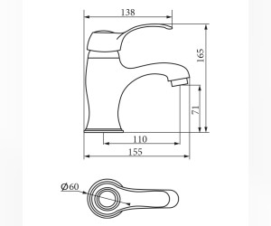 Смеситель Veragio Grazia VR.GRA-3510.CR для раковины, хром