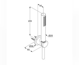 Душевой гарнитур Kludi Nova Fonte 2085005-15 для ванны 1S, Puristic, хром