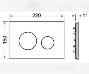 Лицевая панель TECE Loop Modular 9 240 673, оранжевая