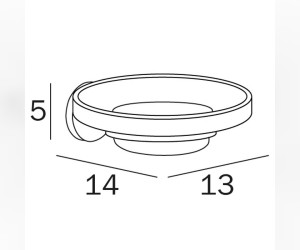 Мыльница Inda One настенная