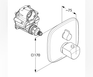 Смеситель Kludi Ameo 418350575 для ванны и душа