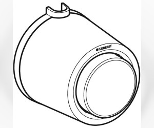 Клавиша смыва Geberit 01 дистанционная, альпийский белый, 116.046.11.1
