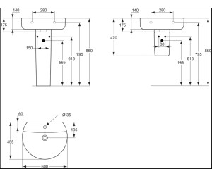 Раковина Ideal Standard Connect Sphere E786401