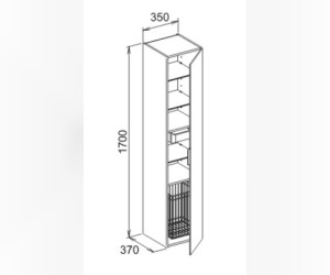 Шкаф высокий Keuco Edition 11 31331 440002