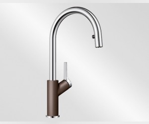 Смеситель Blanco Carena-S 520988, хром/кофе