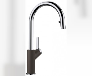 Смеситель Blanco Carena-S 520988, хром/кофе