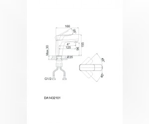 Смеситель D&K Berlin Freie DA1432101 для раковины, хром