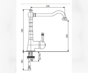 Смеситель для кухни Emmevi Laguna 40516BR, бронза