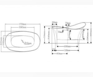 Акриловая ванна Lagard Tiffany White Star lgd-tf-ws