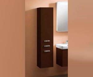 Шкаф-колонна подвесная Акватон Америна 1.A135.2.03A.M94.0 бордо тёмный