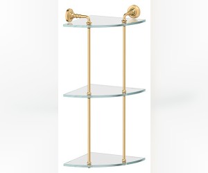 Полка 3SC Stilmar STI 319 угловая 3-х ярусная 23 см, матовое золото