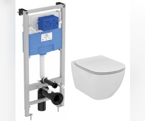 Инсталляция Ideal Standard Prosys с унитазом Tesi AquaBlade, T3868V1, сиденье микролифт, комплект