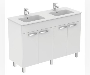 Тумба под раковину Ideal Standard Tempo 120 см, напольная, белый лак глянцевый, E0538WG