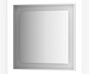 Зеркало в багетной раме и LED-светильником Evoform Ledside BY 2211 90х90 см