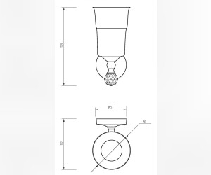 Стакан настенный Migliore Amerida 16574 хром