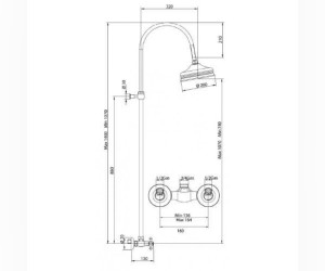 Душевая система Bandini Old England 664920KK18D200, золото