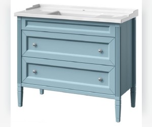 Тумба под раковину Caprigo Aspetto Albion Concept 100 34014, 2 ящика, цвет TP-817 антарктида