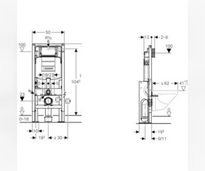 Инсталляция Geberit Duofix Sigma UP320, 111.380.00.5, усиленная, самонесущая