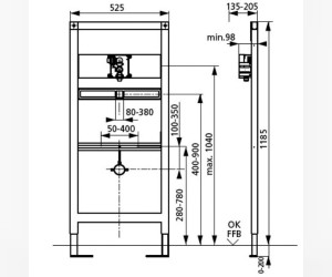 Инсталляция для писсуара Sanit 995 90 653 00 T