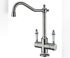 Смеситель Zorg Clean Water ZR 344 YF STEEL для кухни под фильтр, матовая нержавеющая сталь