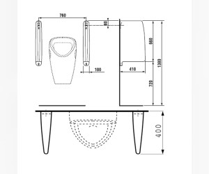 Перегородка для писсуара Jika Split 8.4760.1.000.000.1