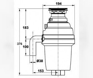 Измельчитель пищевых отходов Zorg ZR-38D
