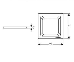 Решетка Geberit 154.312.00.1, 8 x 8 см, квадратная