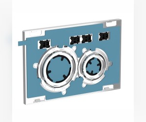 Клавиша смыва Geberit Sigma Type 21, декоративные кольца, глянцевый хром, 115.884.00.1