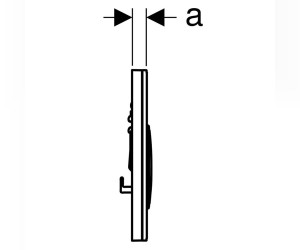 Клавиша смыва Geberit Sigma Type 21, декоративные кольца, глянцевый хром, 115.884.00.1