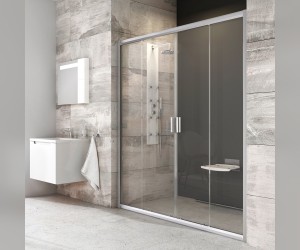 Душевая дверь в нишу Ravak Blix BLDP4-120, профиль сатин, витраж транспарент, 0YVG0U00Z1