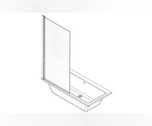 Шторка на ванну Jacob Delafon Struktura E6D042-GA 80 см, реверсивная