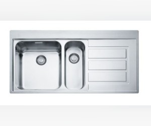 Мойка Franke EPOS EOX 251, 127.0293.443, установка сверху, SlimTop, левая, нержавеющая сталь, полированная, 100*51 см